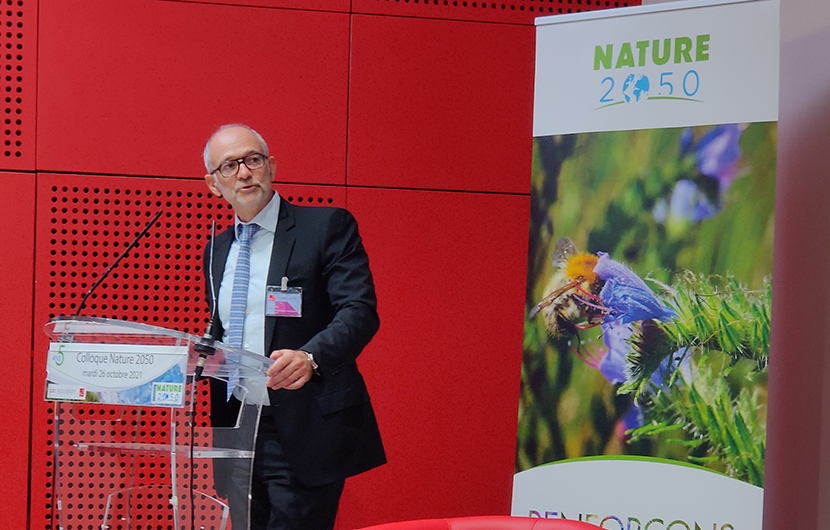 Nikolaus Schultze, de Conservation International, a présenté le premier projet Nature 2050 en Outre-mer. © CDC Biodiversité
